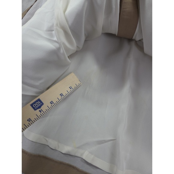 Carolina Herrera Dress Womens 10 Fit and Flare Belted Tan - Picture 12 of 14